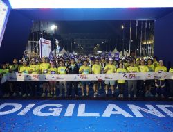 Lautan Manusia Penuhi Semanggi, Telkom Sukses Gelar Digiland Run 2024