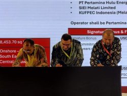 Konsorsium PHE, Sinopec, dan KUFPEC Teken Kontrak PSC Wilayah Kerja Melati