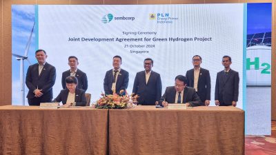 Gandeng Sembcorp, PLN EPI Bangun Proyek Hidrogen Hijau Terbesar di Asia Tenggara