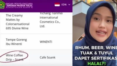 BPJPH Buka Suara Terkait Video Viral Merek Tuyul, Beer, Wine Hingga Tuak Bersertifikat Halal