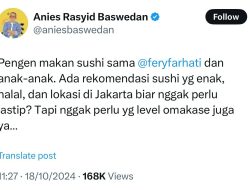 Viral Anies Baswedan Ingin Makan Sushi Bukan Level Omakase, Sindir Erina Gudono?