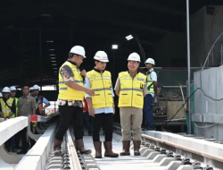 Gibran Tinjau Pembangunan Proyek LRT Fase 1B Velodrome-Manggarai