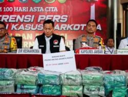 Polisi Gagalkan Peredaran Narkoba Jaringan Malaysia, Barbuk Senilai 418 M Disita