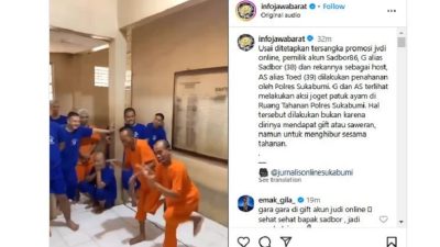 Joget “Ayam Patuk” Gunawan Sadbor Goyang Sel Tahanan