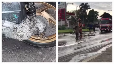 Truk Tangki Pembawa 20 Ton Cairan Kimia Bocor, Ratusan Kendaraan di Padalarang Rusak