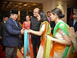 Mahasiswa Indonesia di India Banggar Sambut Kedatangan Presiden Prabowo Subianto