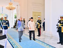 Pasukan Jajar Kehormatan Sambut Kedatangan Wakil PM Malaysia di Istana Merdeka