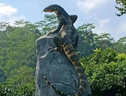 Viral Tugu Biawak Wonosobo Dibangun dengan Biaya Cuma Rp50 Juta, Netizen: Mirip Aslinya!