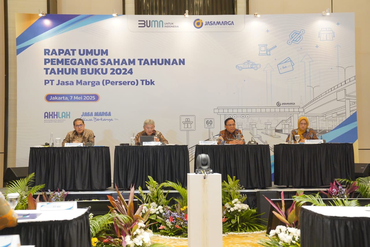Rapat Umum Pemegang Saham (RUPS) Tahunan PT Jasa Marga (Persero) Tbk yang digelar pada Rabu (7/5/2025). (Foto : Dok. Jasa Marga)