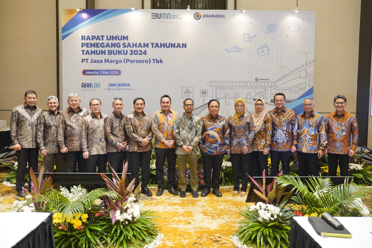 Rapat Umum Pemegang Saham (RUPS) Tahunan PT Jasa Marga (Persero) Tbk yang digelar pada Rabu (7/5/2025). (Foto : Dok. Jasa Marga)
