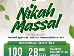 Kemenag Gelar Nikah Massal untuk 100 Pasangan: Ditutup 20 Juni, Lengkapi Syaratnya, Buruan Daftar