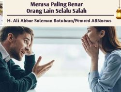 Merasa Paling Benar Orang Lain Selalu Salah