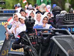 Semarak HUT Bhayangkara ke 79, Ada Defile Kendaraan Hingga Polisi Cilik di Monas