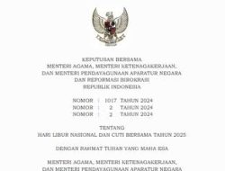 18 Agustus Resmi Ditetapkan Hari Cuti Bersama, Ini Isi Lengkap SKB Tiga Menteri