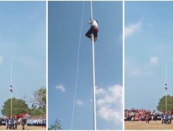 Heroik! Bocah SD Panjat Tiang 12 Meter Selamatkan Upacara HUT RI di Lampung