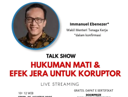 Viral Poster Wamenaker Noel Isi Acara Hukuman Mati Koruptor, Netizen: Talk Show Ditunda dari Balik Penjara