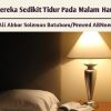 Mereka Sedikit Tidur Pada Malam Hari