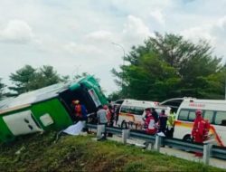 Kecelakaan Horor Bus Terguling di KM 313 Jalur B Tol Pemalang, 4 Orang Tewas