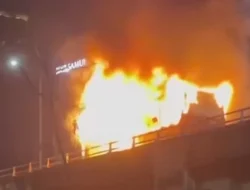 Kebakaran Bus Royal Trans di Tol Dalkot Kelapa Gading Dipicu Percikan Api dari Mesin
