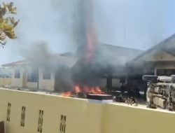 Diduga Pengedar Narkoba Dilepas Polisi, Polsek Muara Batang Gadis Madina Dibakar Warga!