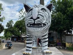 Terungkap Sumber Anggaran Pembuatan Patung Macan Putih Viral di Desa Balongjeruk Kediri