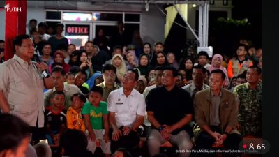 Tahun Baru Presiden Prabowo di Tapsel, Ajak Pengungsi Nyanyi dan Doa Bersama