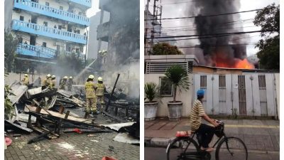 Kebakaran Melanda Grogol Petamburan Jakarta Barat, Petugas Damkar Dikerahkan ke Lokasi