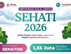 Ini Kriteria Pelaku UMK yang dapat Mengajukan Sertifikat Halal Gratis Program SEHATI 2026