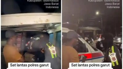 Polisi Kandangkan Ambulans Terobos Kemacetan Garut, Ngaku Angkut Jenazah Ternyata Rombongan Pemudik