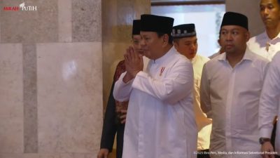 Usai Takbiran di Sumut, Presiden Prabowo Sholat Idul Fitri di Aceh