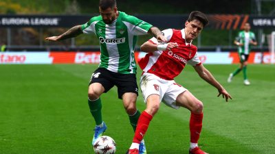 Liga Europa: Laga SC Braga Versus Real Betis Berakhir Imbang 1-1