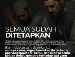 Semua Sudah Ditetapkan