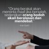 Orang Berakal Dan Orang Bodoh Jika Bersalah