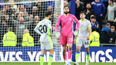 Diimbangi Everton 3-3, Manchester City Tertinggal 5 Poin dari Arsenal