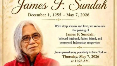 Kabar Duka, James F Sundah Pencipta Lagu Lilin-lilin Kecil Meninggal Dunia di AS