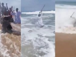 Viral Pria Nekat Coba Belah Laut ala Nabi Musa, Ending-nya Malah Kocar-kacir Dihantam Ombak!