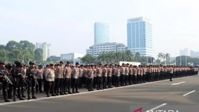 413 Personel Gabungan Siaga Amankan Unjuk Rasa di Jakpus