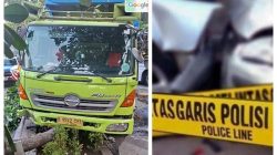 Kecelakaan Hari Ini di Jalan Gatot Subroto, Truk Tabrak Pembatas Tol, Tanaman Tumbang