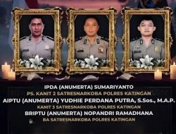 Kapolri Anugerahkan Pangkat Anumerta kepada Tiga Anggota Polres Katingan