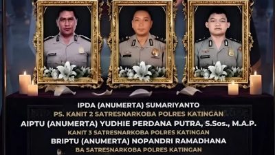 Kapolri Anugerahkan Pangkat Anumerta kepada Tiga Anggota Polres Katingan