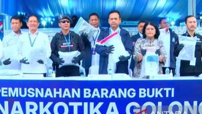 BNN Musnahkan 3,37 Ton Barang Bukti Narkotika Pada Peringatan HANI 2026