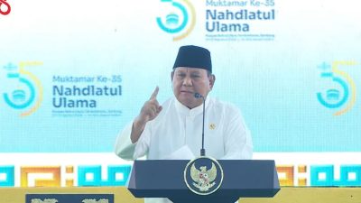 Buka Muktamar NU, Prabowo Ungkap Alasan Pentingnya ‘Jas Hijau’ Bagi Bangsa