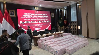 Dijaga Ketat Personel TNI, Kejagung Pamerkan Uang Sitaan Rp 401 Miliar Kasus Korupsi PT CNI