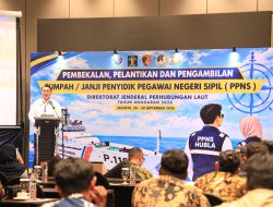 53 PPNS Ditjen Perhubungan Laut Resmi Dilantik, Perkuat Penegakan Hukum di Bidang Pelayaran