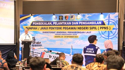 53 PPNS Ditjen Perhubungan Laut Resmi Dilantik, Perkuat Penegakan Hukum di Bidang Pelayaran