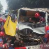 Sopir Truk Tanah Terjepit Usai Tabrak Truk di Jalan Raya Bogor