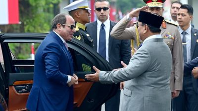 Prabowo Sambut Presiden Mesir El-Sisi dengan Upacara Kenegaraan di Istana Merdeka